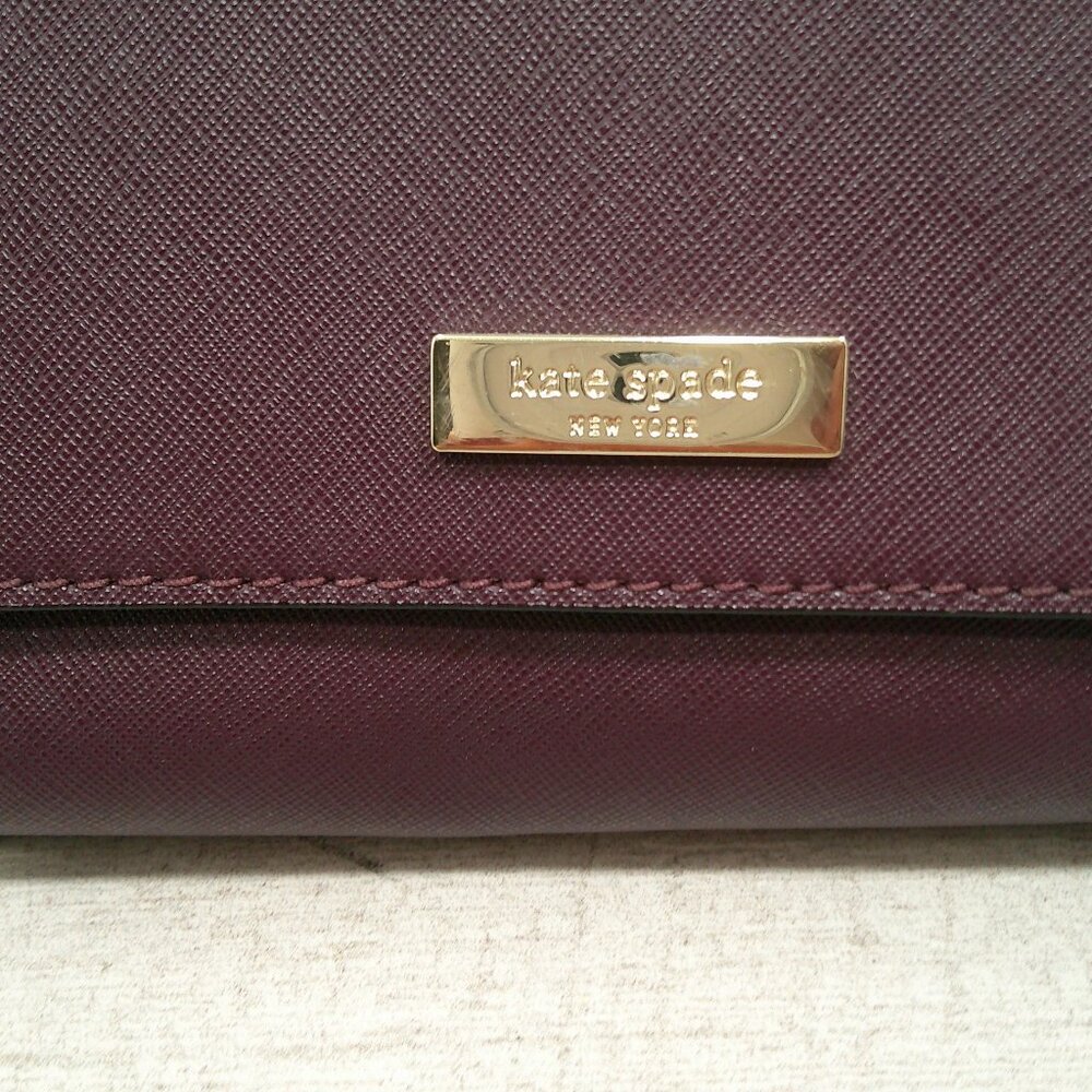Kate Spade Leather Plum laurel way greer crossbody bag | Purse| Pocketbook - Picture 3 of 12